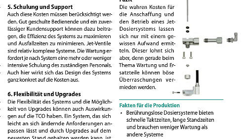 Aspekte Kosten Mikrodosiersystem